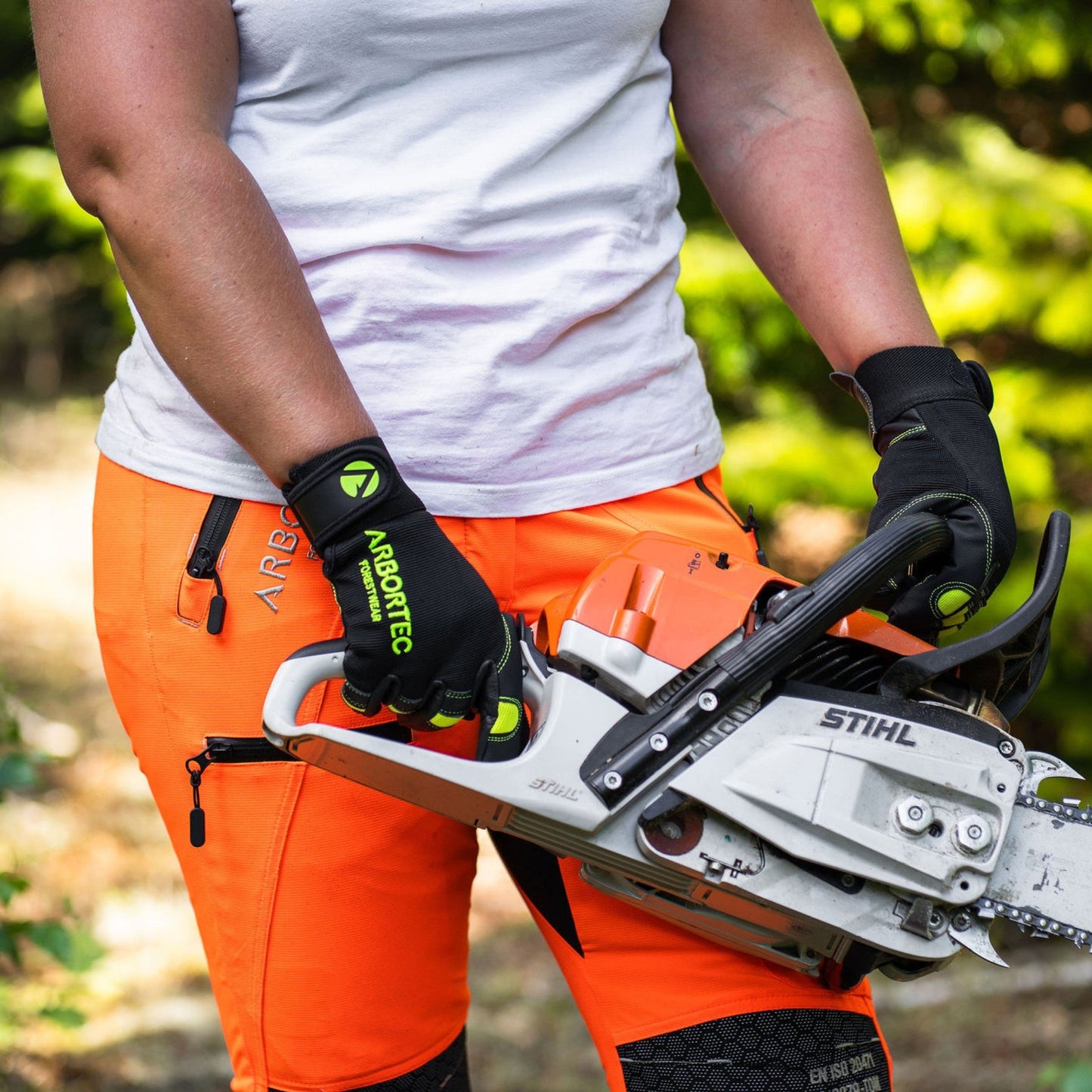 ATHV4070(F) Breatheflex Pro Women's Chainsaw Trousers Class 1 / Design C - Hi-Vis Orange