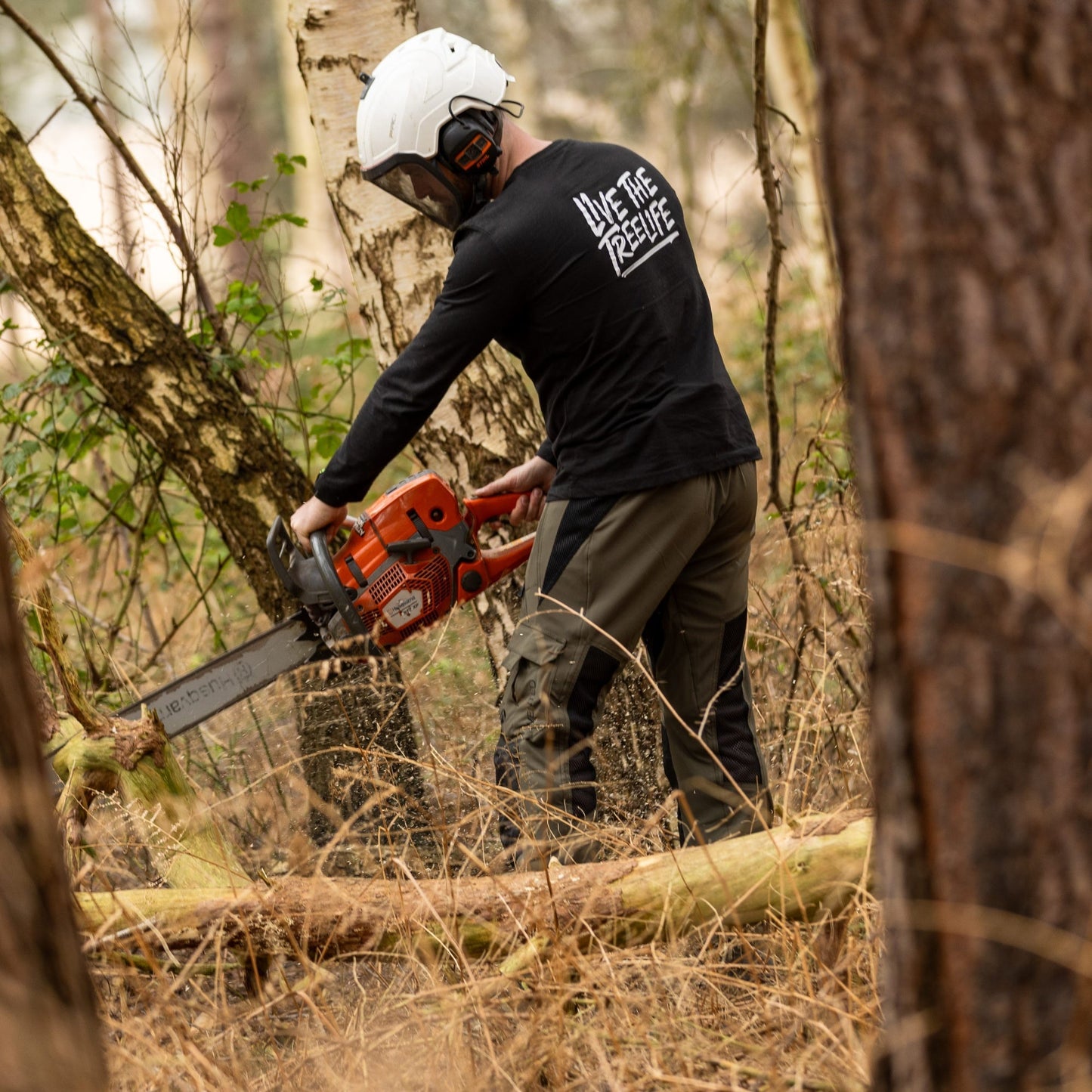 AT4062(EU) Arbortec Vented Chainsaw Trousers Design A Class 1 - Olive - Arbortec Forestwear