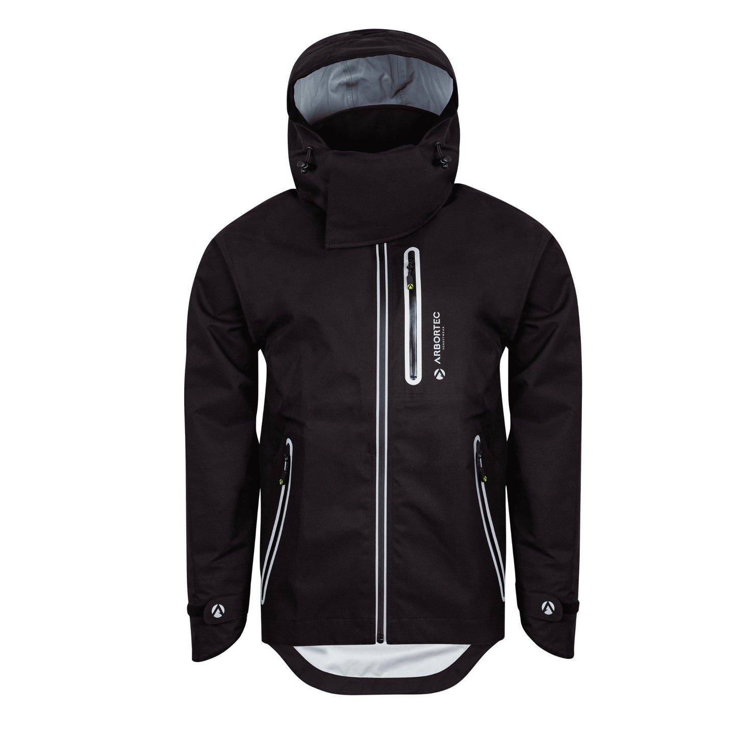 AT4420 Full - Zip Waterproof Work Jacket – Black - Arbortec Forestwear
