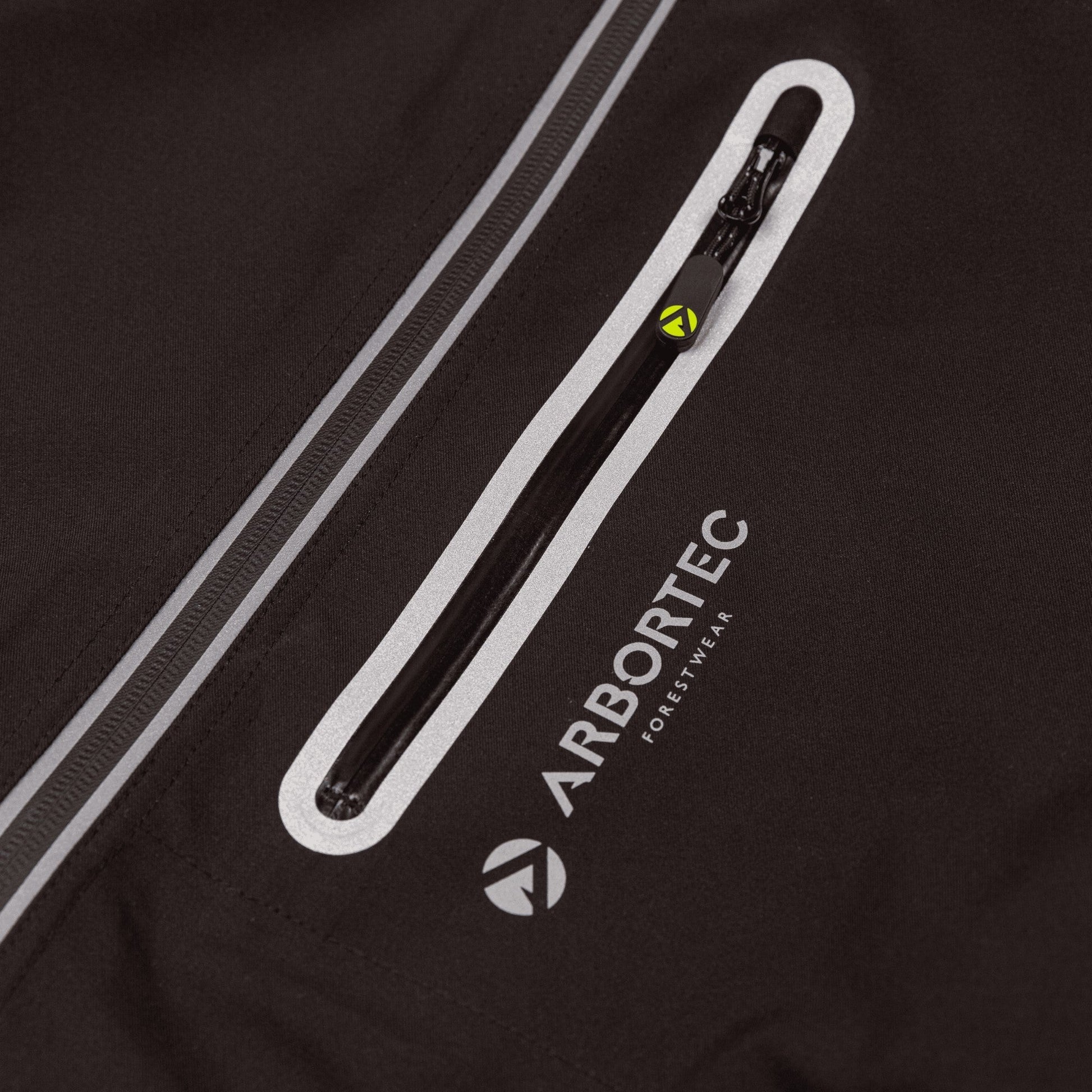 AT4420 Full - Zip Waterproof Work Jacket – Black - Arbortec Forestwear