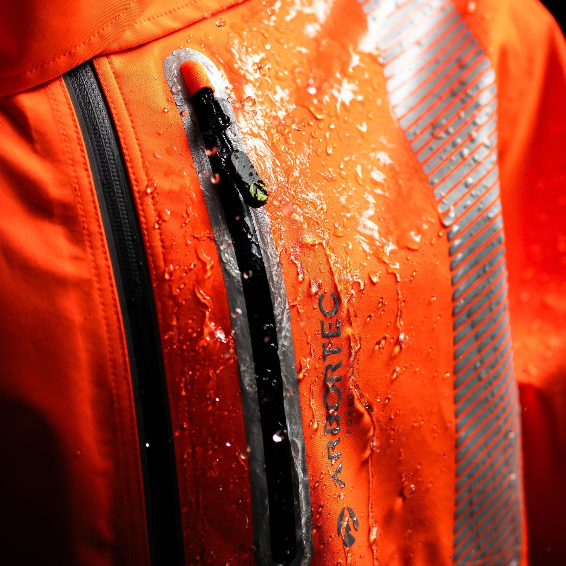 ATHV4420 Full Zip Waterproof Work Jacket – Hi - Vis Orange - Arbortec Forestwear