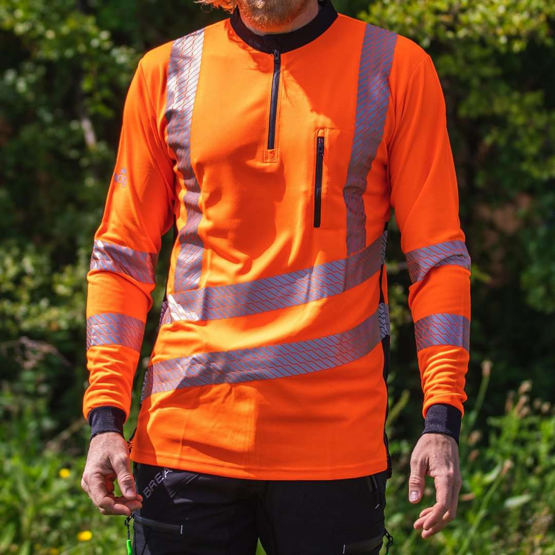 THHV2010 Treehog Long Sleeve T-Shirt - Hi Vis Orange