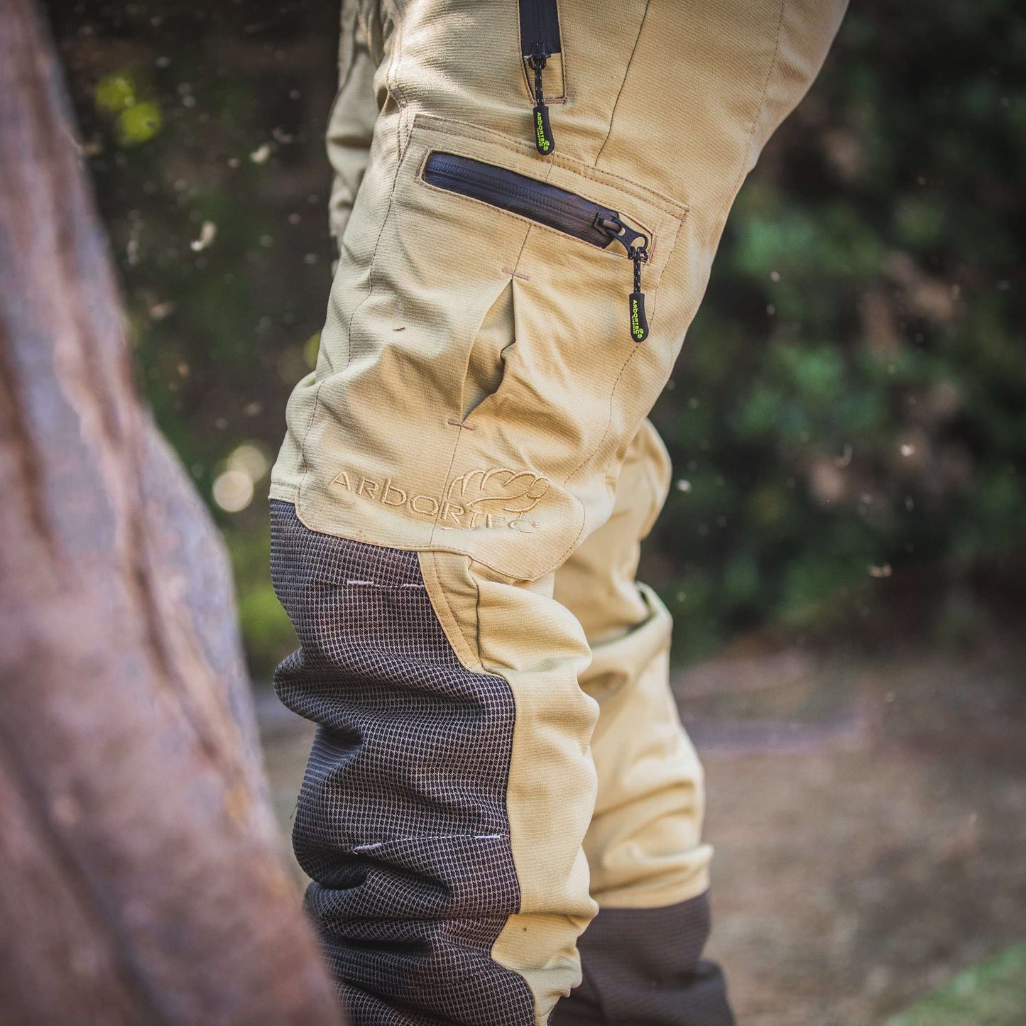 AT4060 Breatheflex Pro Type A Class 1 Chainsaw Trousers - Beige - Arbortec Forestwear