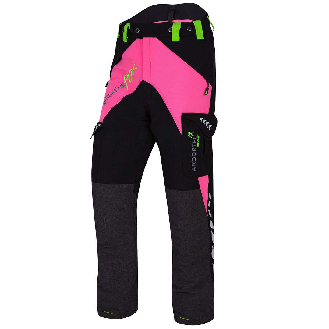 AT4050 Breatheflex Type C Class 1 Chainsaw Trousers - Pink - Arbortec Forestwear