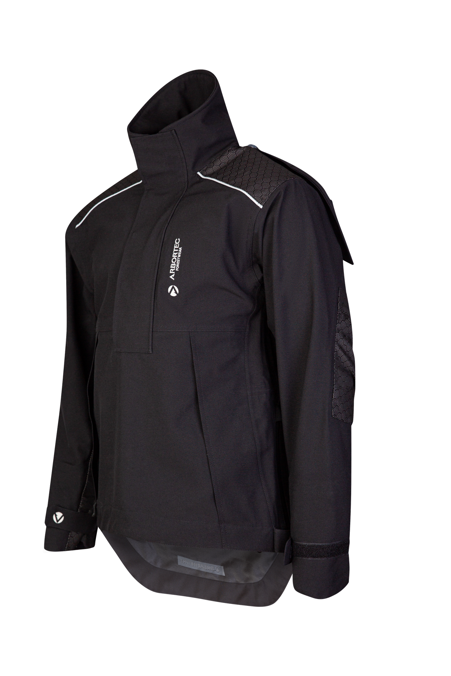 AT4460 - Heavy Duty Half Zip Breathedry® Smock - Black
