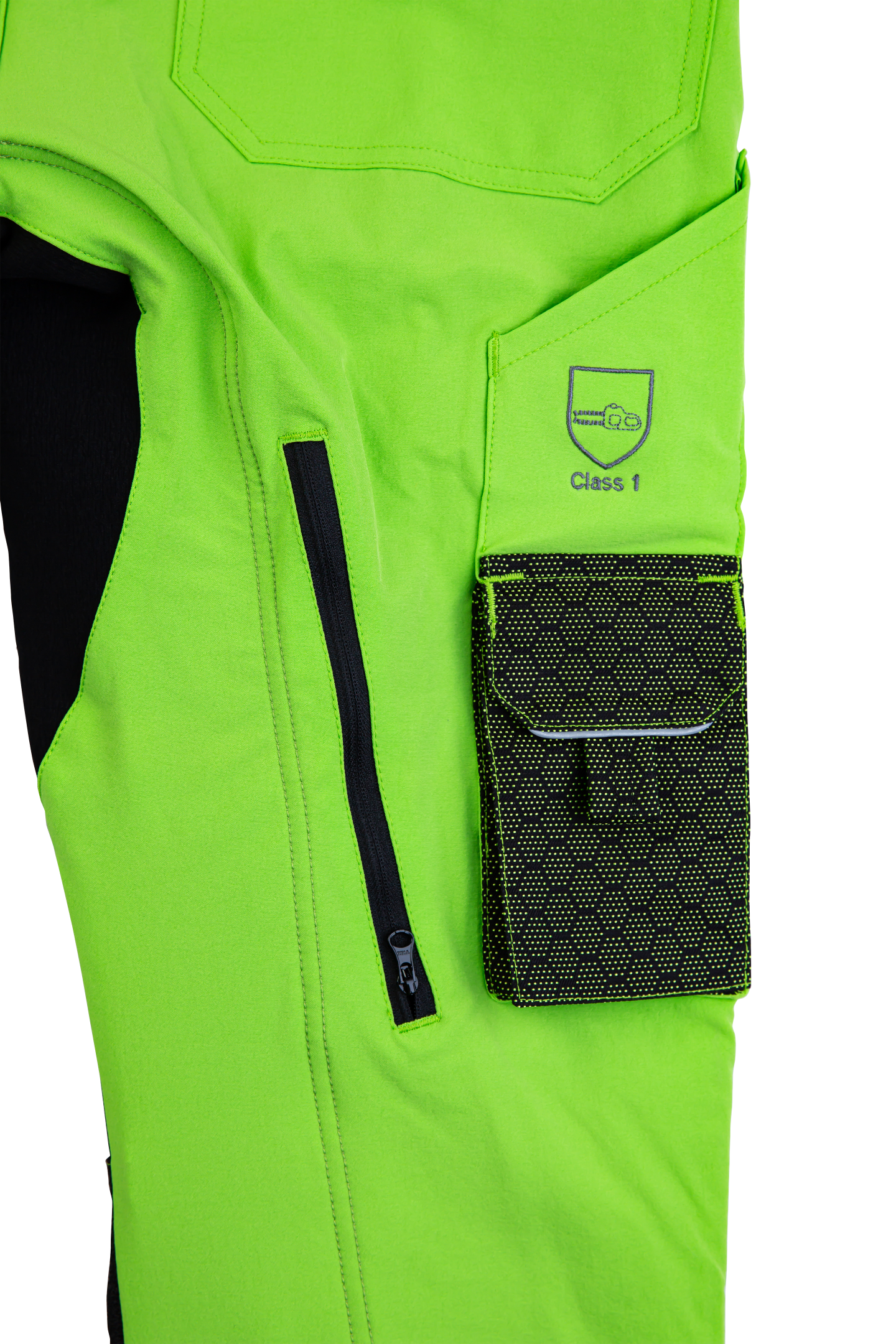 AT4080 - Arbortec Deep Forest Chainsaw Trousers Design A/Class 1 - Lime