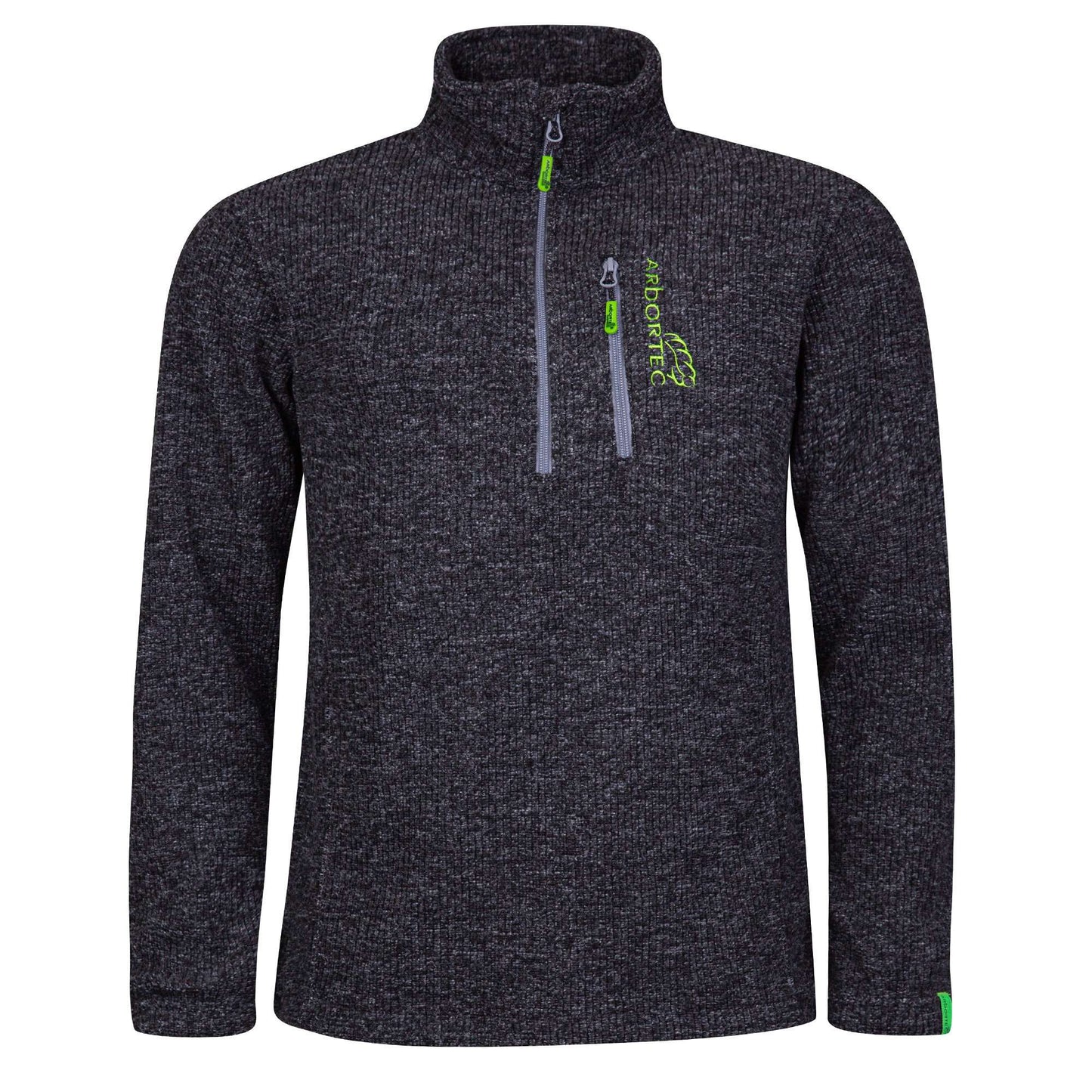 AT5010 Wolf - Half-Zip Knitted Fleece - Grey - Arbortec Forestwear