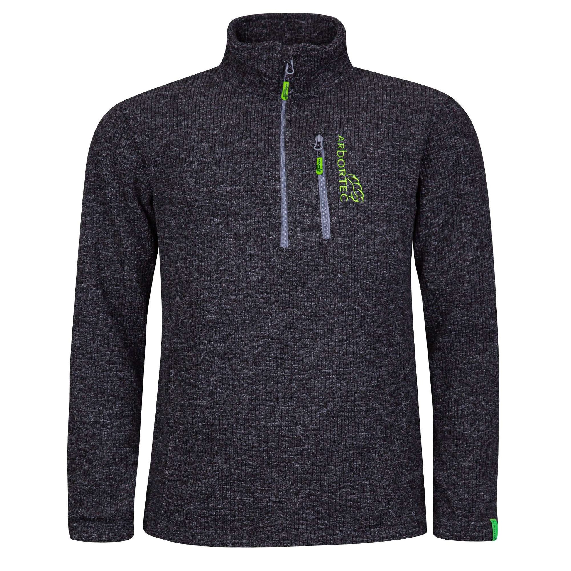 AT5010 Wolf - Half-Zip Knitted Fleece - Grey - Arbortec Forestwear