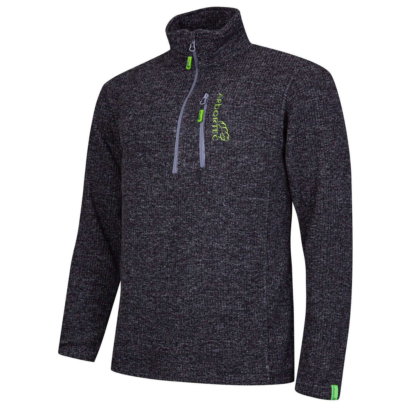 AT5010 Wolf - Half-Zip Knitted Fleece - Grey - Arbortec Forestwear