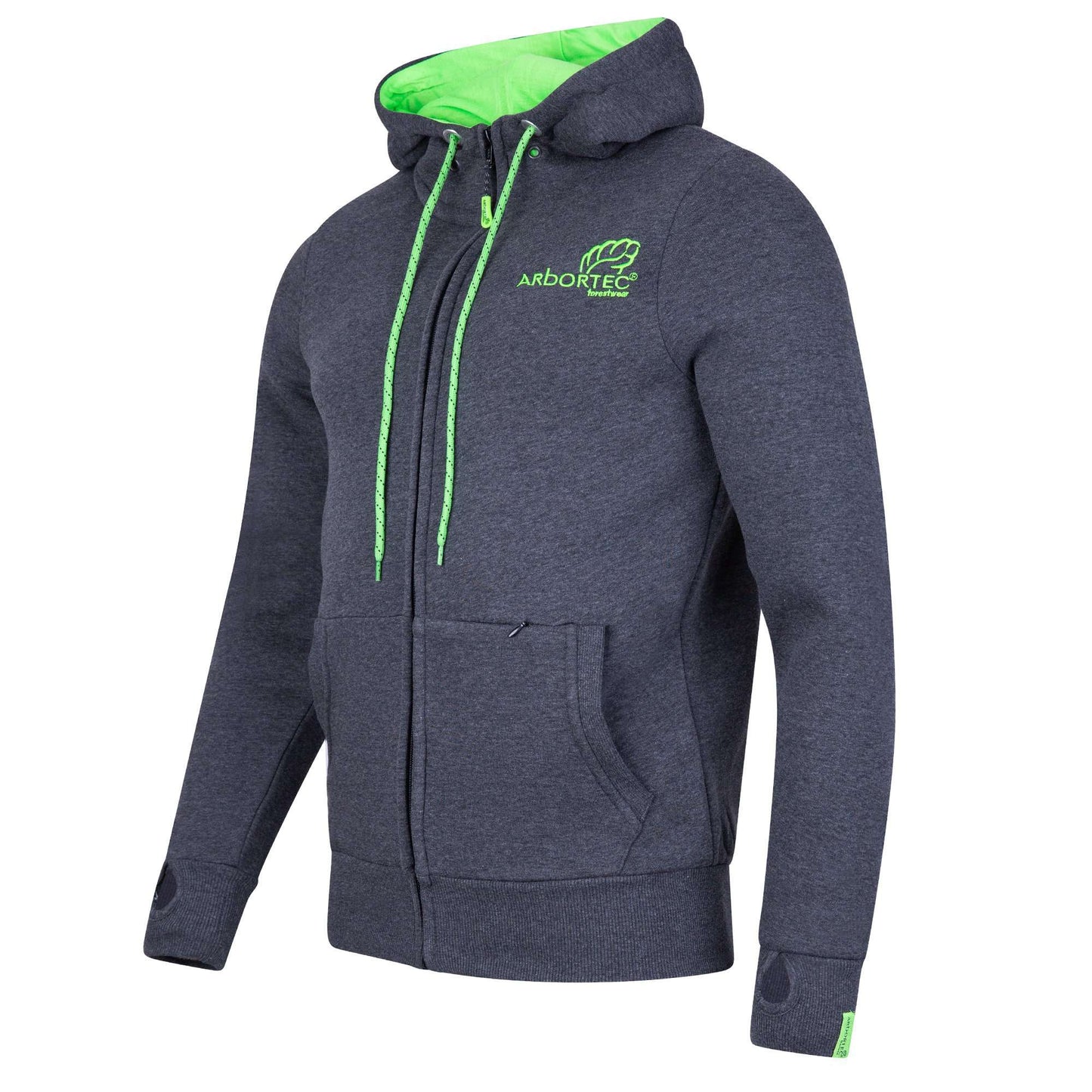 AT5020 Arbortec Zip Hoodie - Charcoal Grey - Arbortec Forestwear