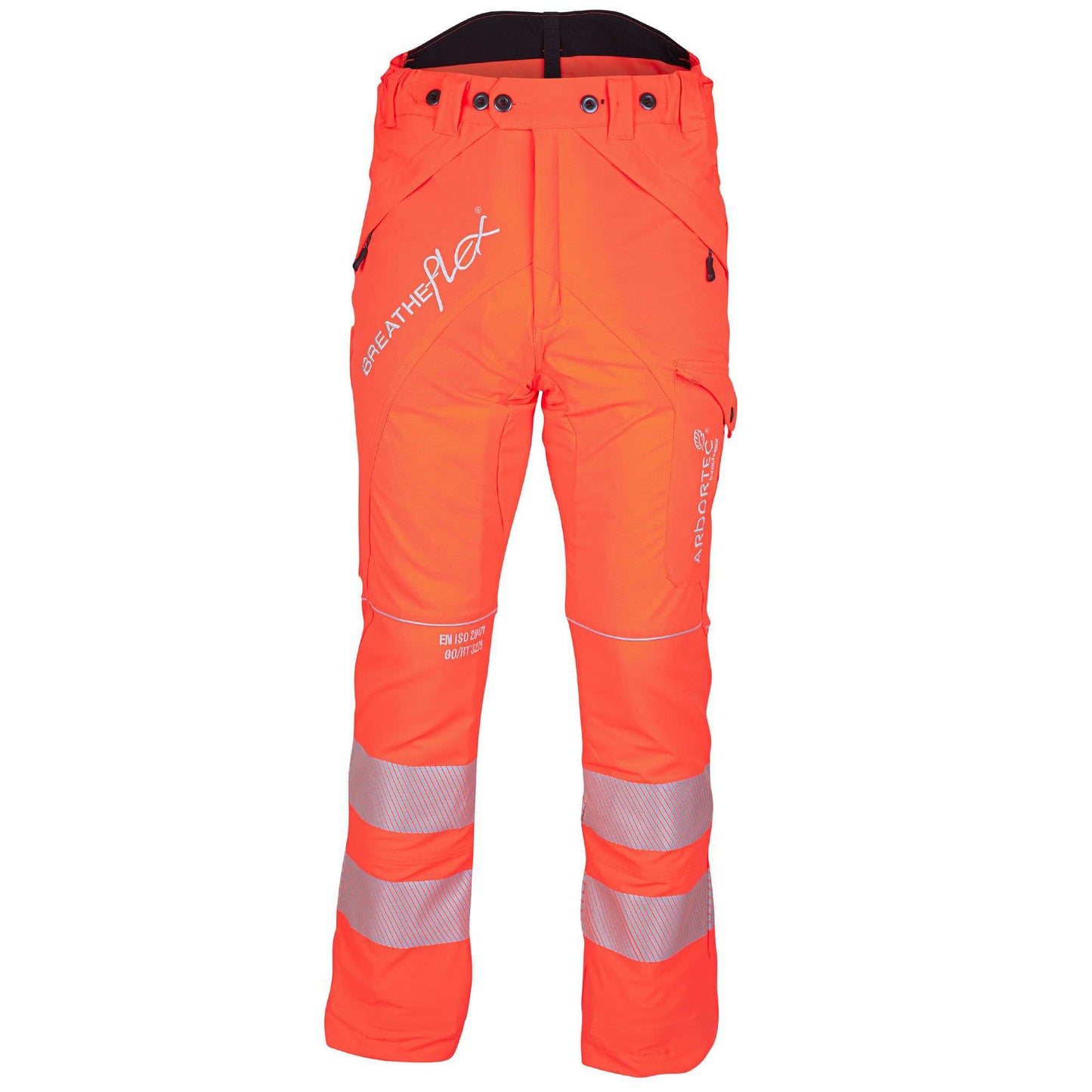 ATHV4010 Breatheflex Type A Class 1 Chainsaw Trousers - Hi-Vis Orange - Arbortec Forestwear