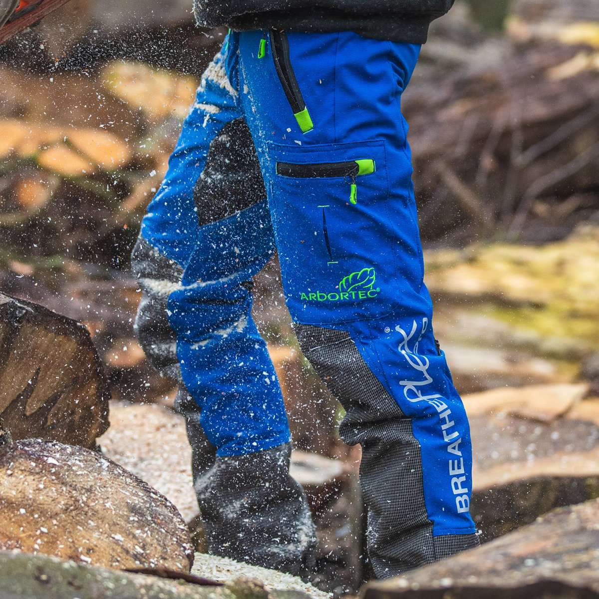 AT4060 Breatheflex Pro Type A Class 1 Chainsaw Trousers - Blue - Arbortec Forestwear