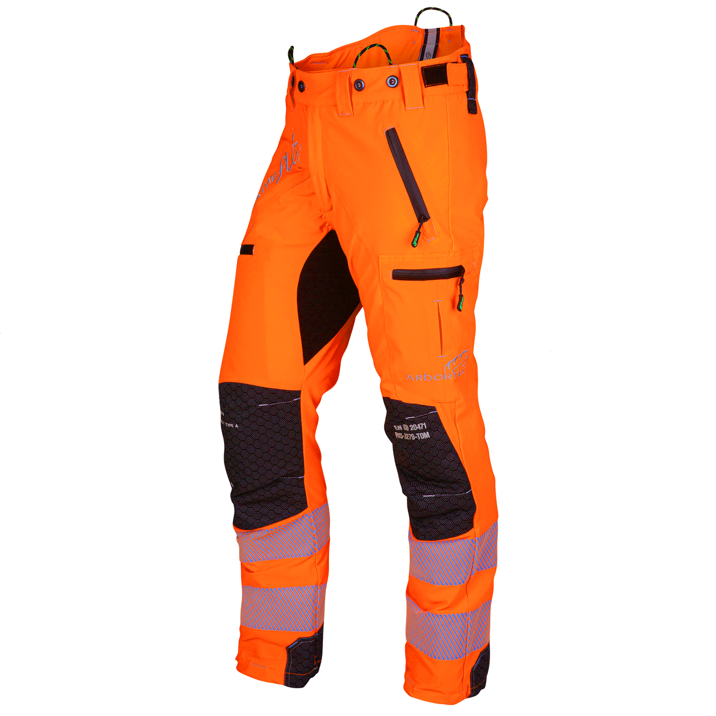 ATHV4070 Breatheflex Pro Chainsaw Trousers Design C Class 1 - Hi-Vis Orange