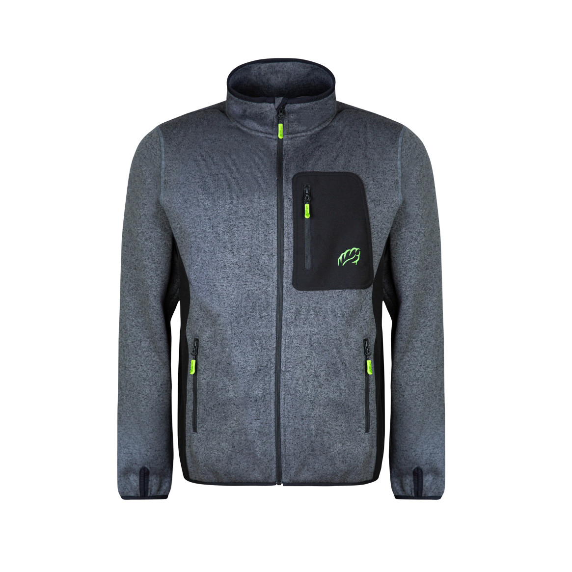 AT4900 Kudu Plus Melange Zip Sweater Grey