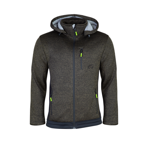 Yeti Knitted Fleece Lined Jacket - Olive