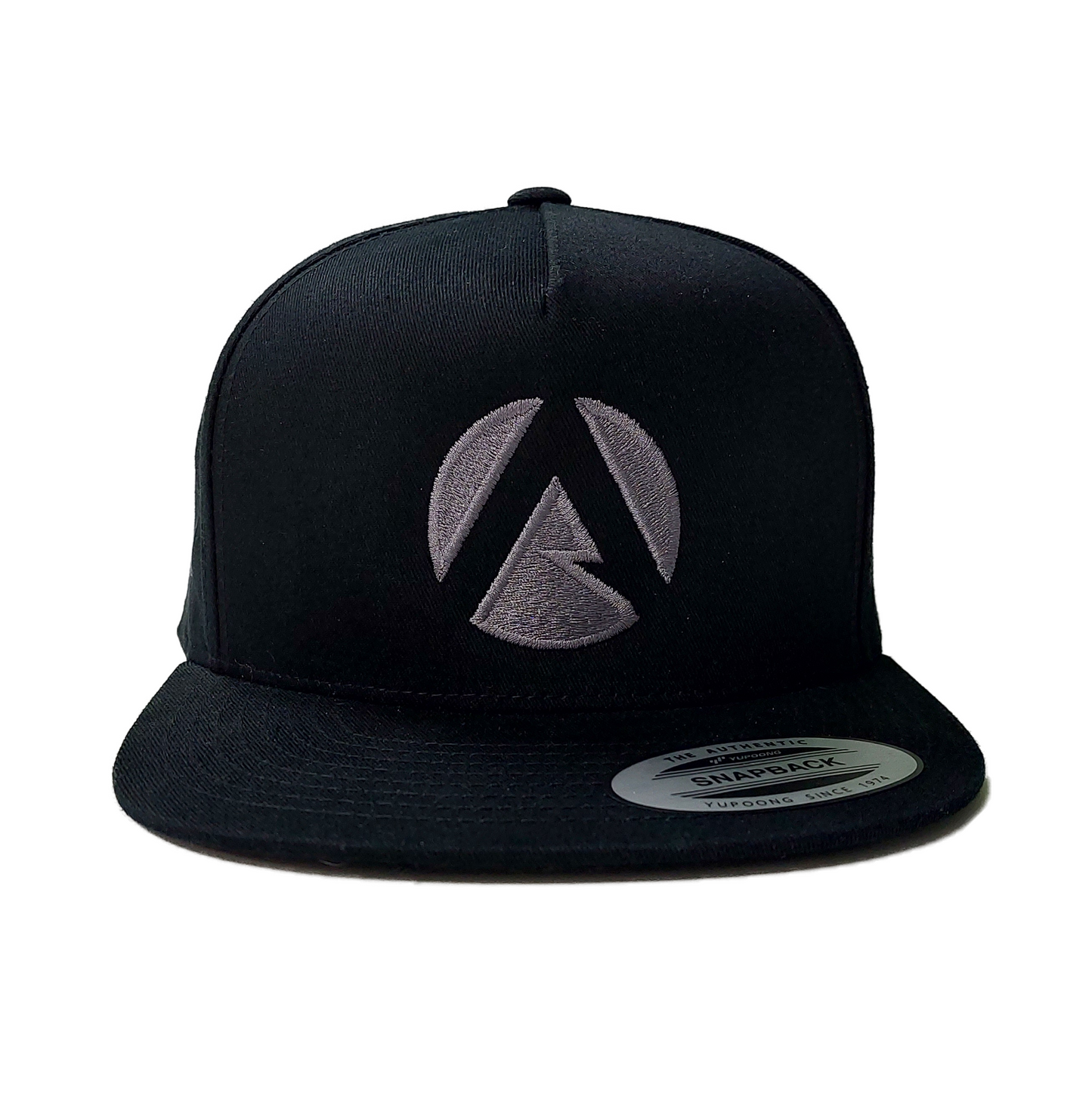 AT051 - Baseball Cap Classic Shape Front Icon - Black/Grey