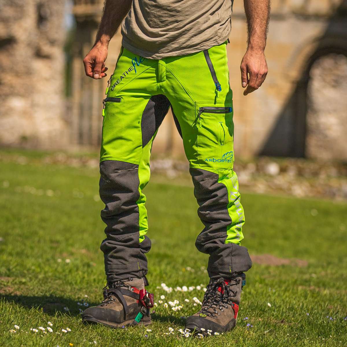 AT4070 Breatheflex Pro Type C Class 1 Chainsaw Trousers - Lime - Arbortec Forestwear