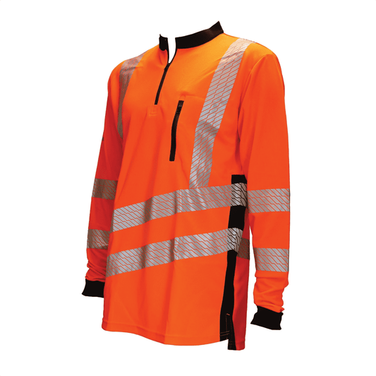 THHV2010 Treehog  Long Sleeve T-Shirt - Hi Vis Orange