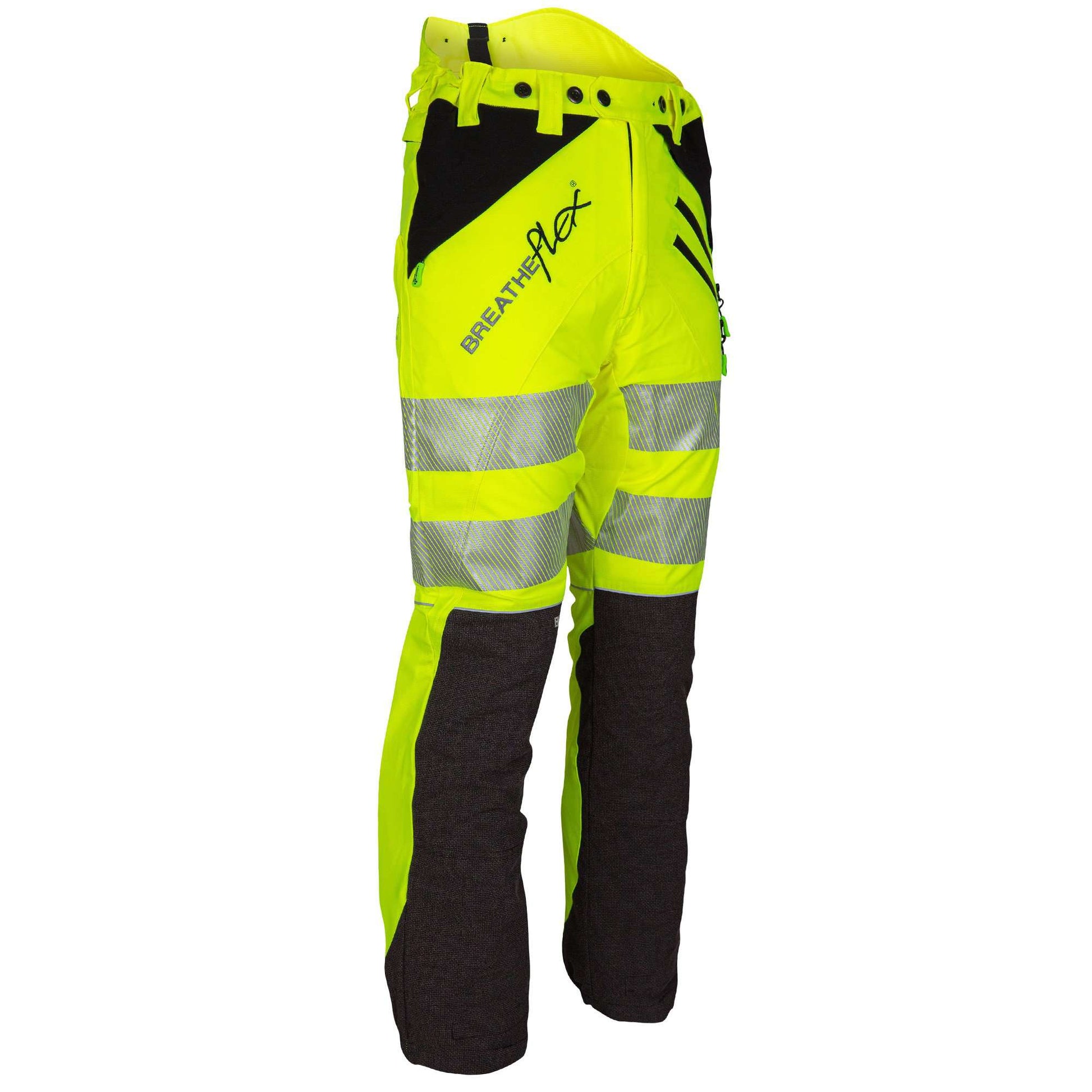AT4050 Breatheflex Type C Class 1 Chainsaw Trousers - Hi-Vis Yellow/Kevlar - Arbortec Forestwear
