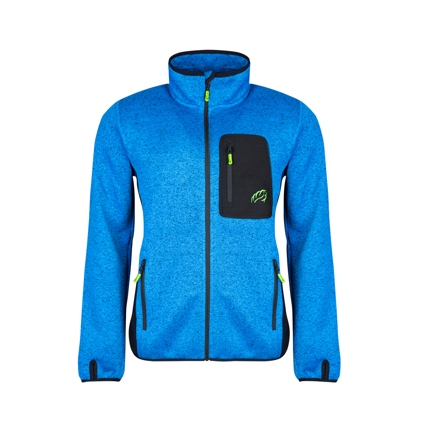 Kudu Plus Melange Zip Sweater Blue