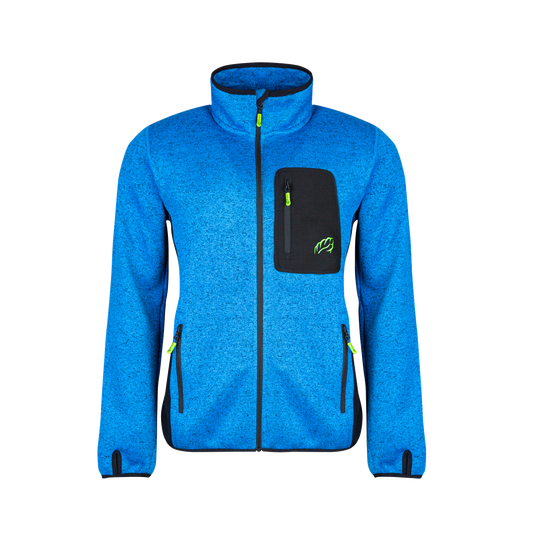 Kudu Plus Melange Zip Sweater Blue
