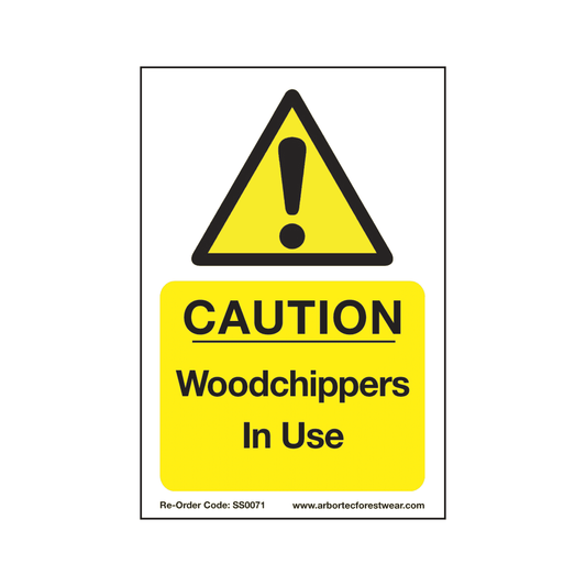 SS0071 Corex Safety Sign - Caution Wood Chippers In Use