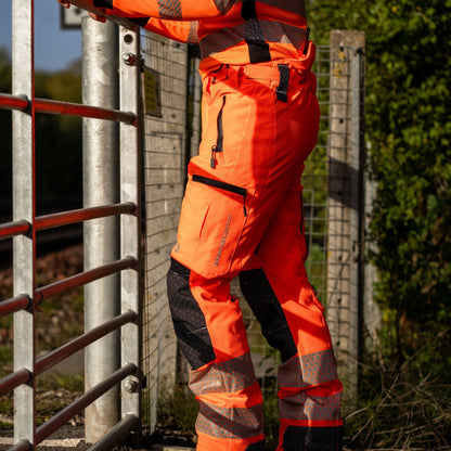 ATHV4075 Breatheflex Pro Rail Spec Trousers Design C Class 2 - Hi-Vis Orange