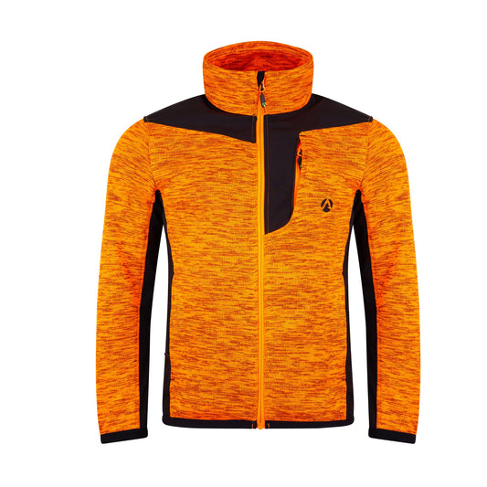 Kudu Plus Melange Zip Sweater Orange