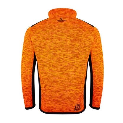 Kudu Plus Melange Zip Sweater Orange