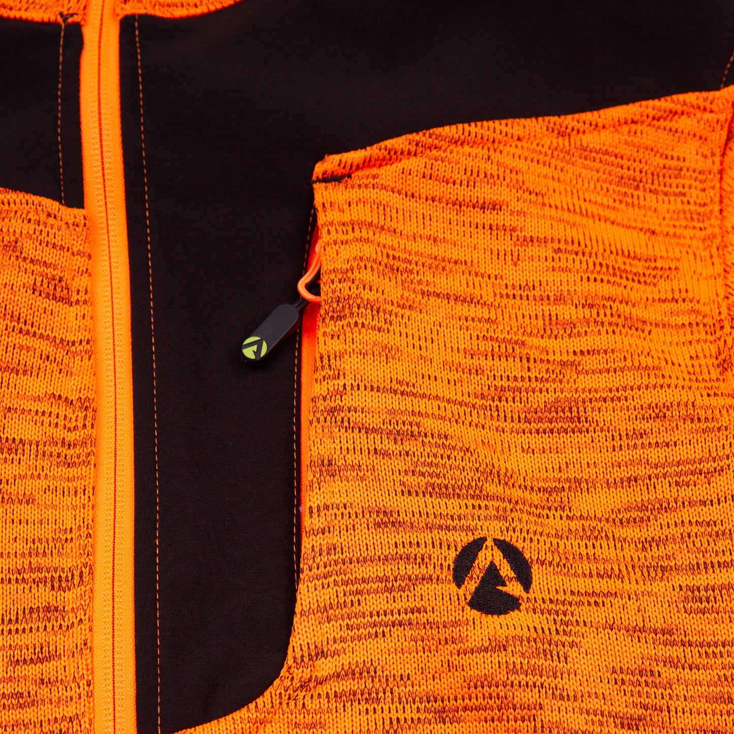 Kudu Plus Melange Zip Sweater Orange