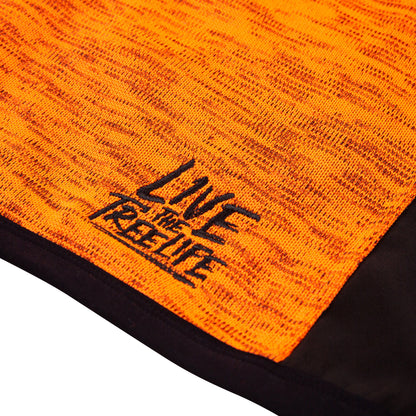 Kudu Plus Melange Zip Sweater Orange
