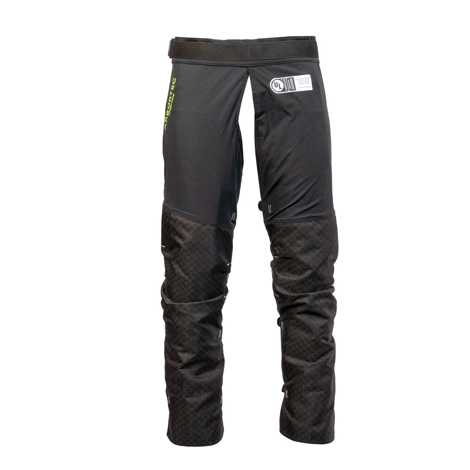 AT4009(US) Arbortec Chainsaw Chaps Front Protection - Black - Arbortec Forestwear