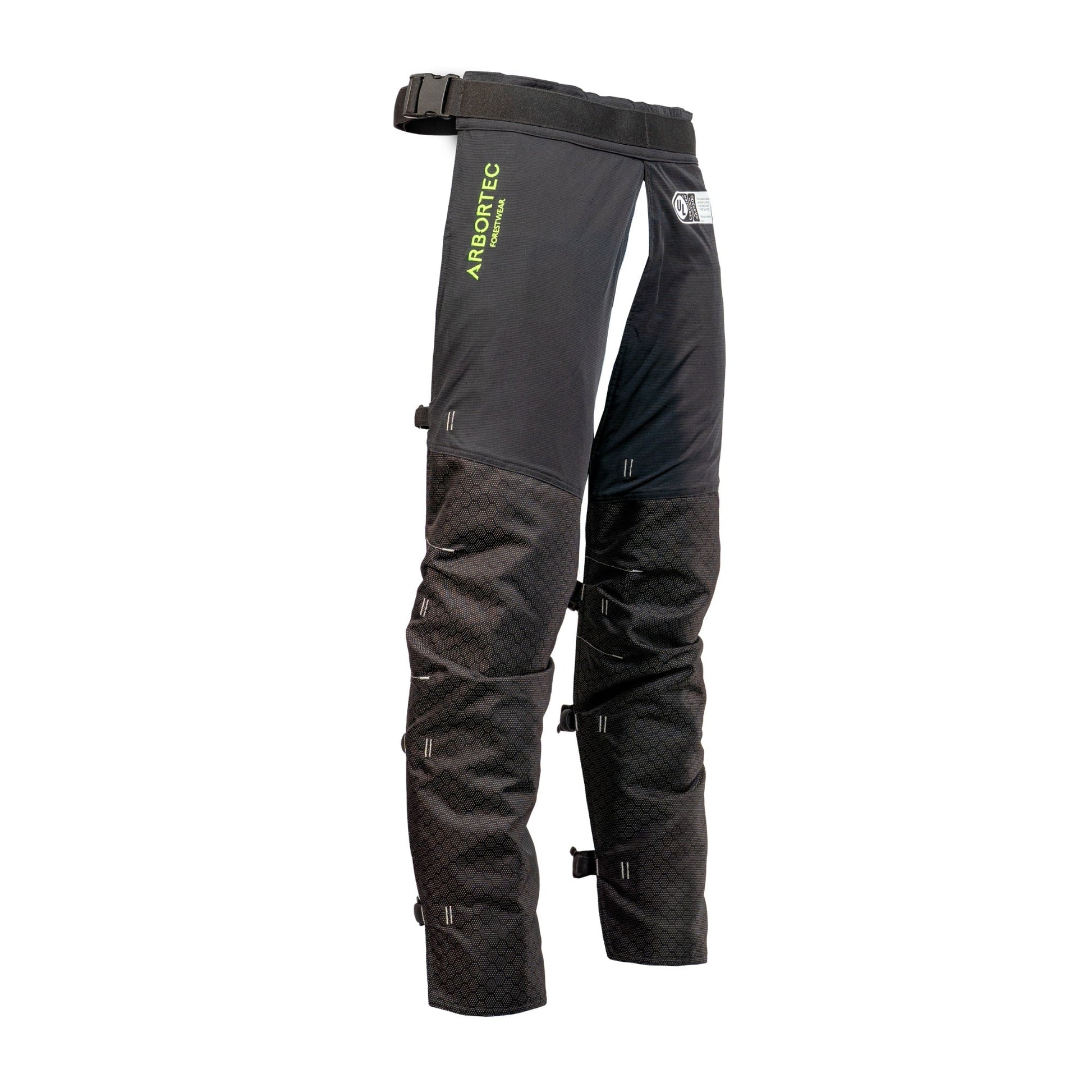AT4009(US) Arbortec Chainsaw Chaps Front Protection - Black - Arbortec Forestwear