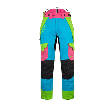 AT4062(EU) Arbortec Vented Chainsaw Trousers Design A Class 1 - Aqua Multi - Arbortec Forestwear