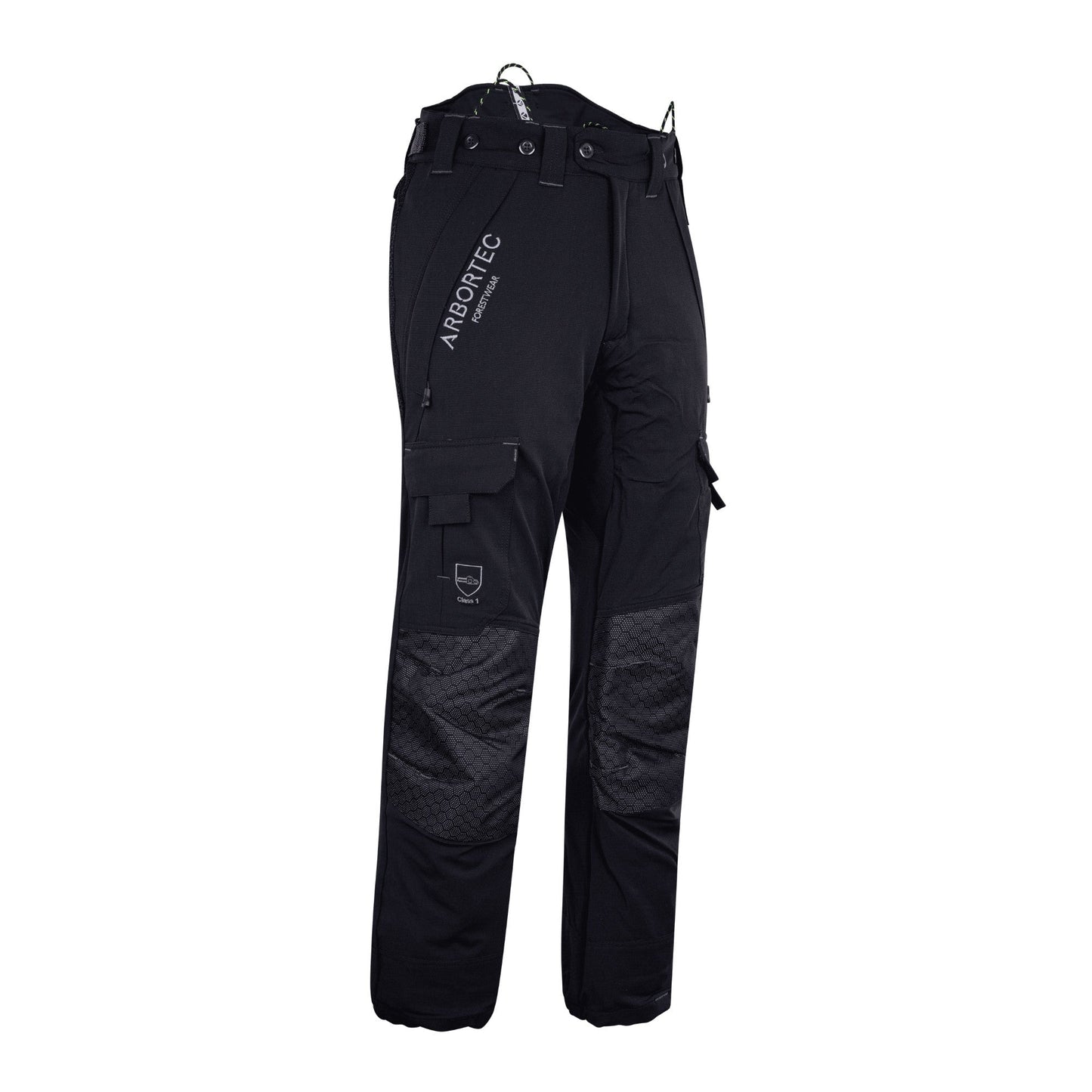 AT4062(EU) Arbortec Vented Chainsaw Trousers Design A Class 1 - Black - Arbortec Forestwear