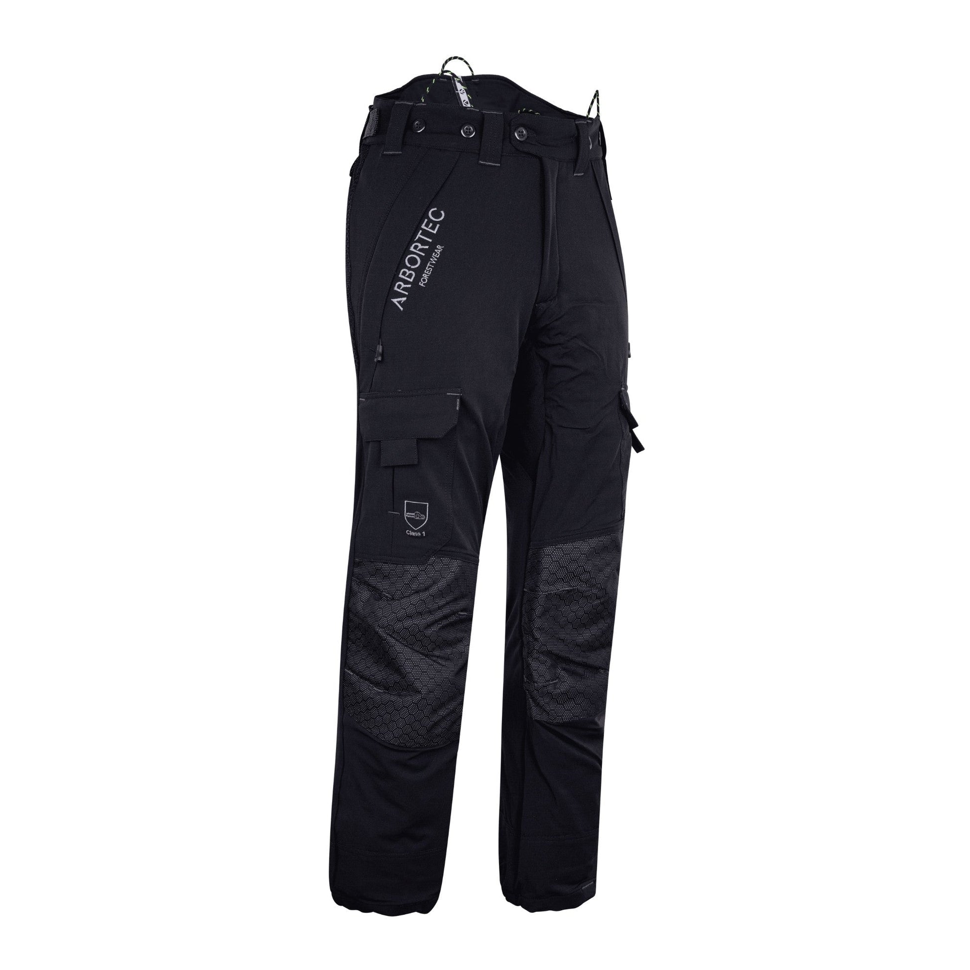 AT4062(EU) Arbortec Vented Chainsaw Trousers Design A Class 1 - Black - Arbortec Forestwear