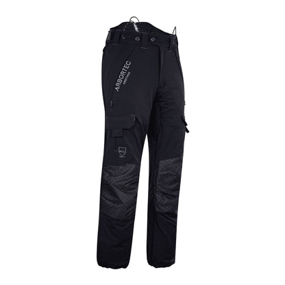 AT4062(EU) Arbortec Vented Chainsaw Trousers Design A Class 1 - Black - Arbortec Forestwear