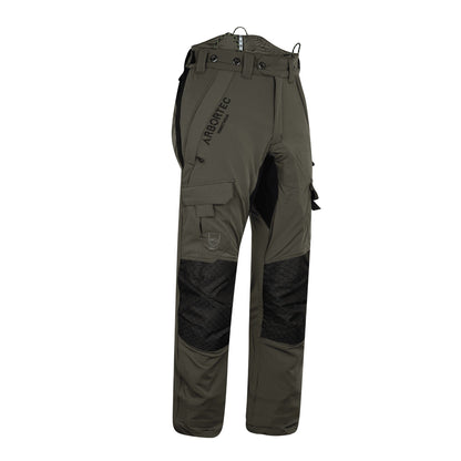 AT4062(EU) Arbortec Vented Chainsaw Trousers Design A Class 1 - Olive - Arbortec Forestwear