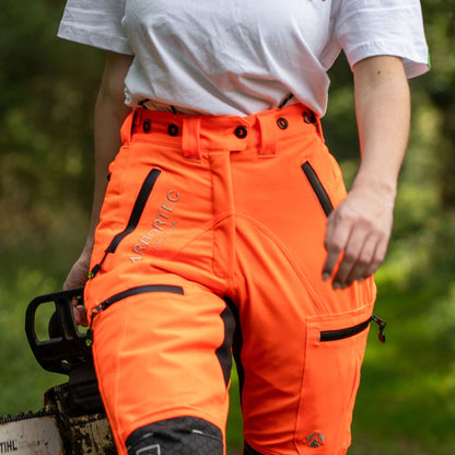 ATHV4070(F) Breatheflex Pro Women's Chainsaw Trousers Class 1 / Design C - Hi - Vis Orange - Arbortec Forestwear