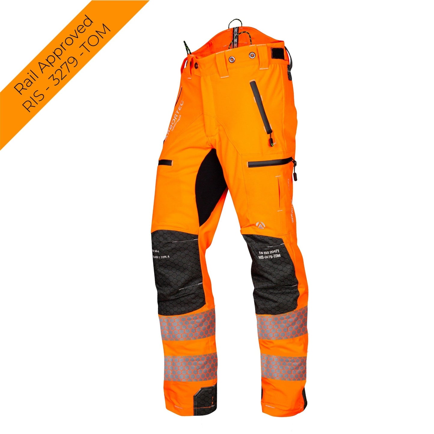 ATHV4075 Breatheflex Pro Rail Spec Trousers Design C Class 2 - Hi - Vis Orange - Arbortec Forestwear