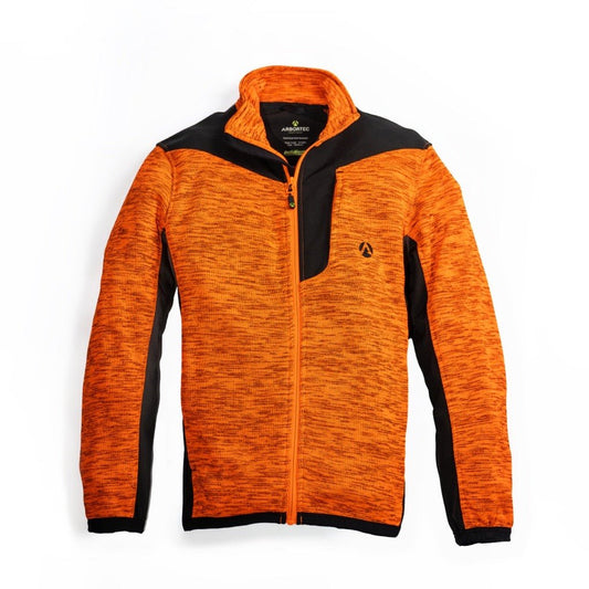 Kudu Plus Melange Zip Sweater Orange - Arbortec Forestwear