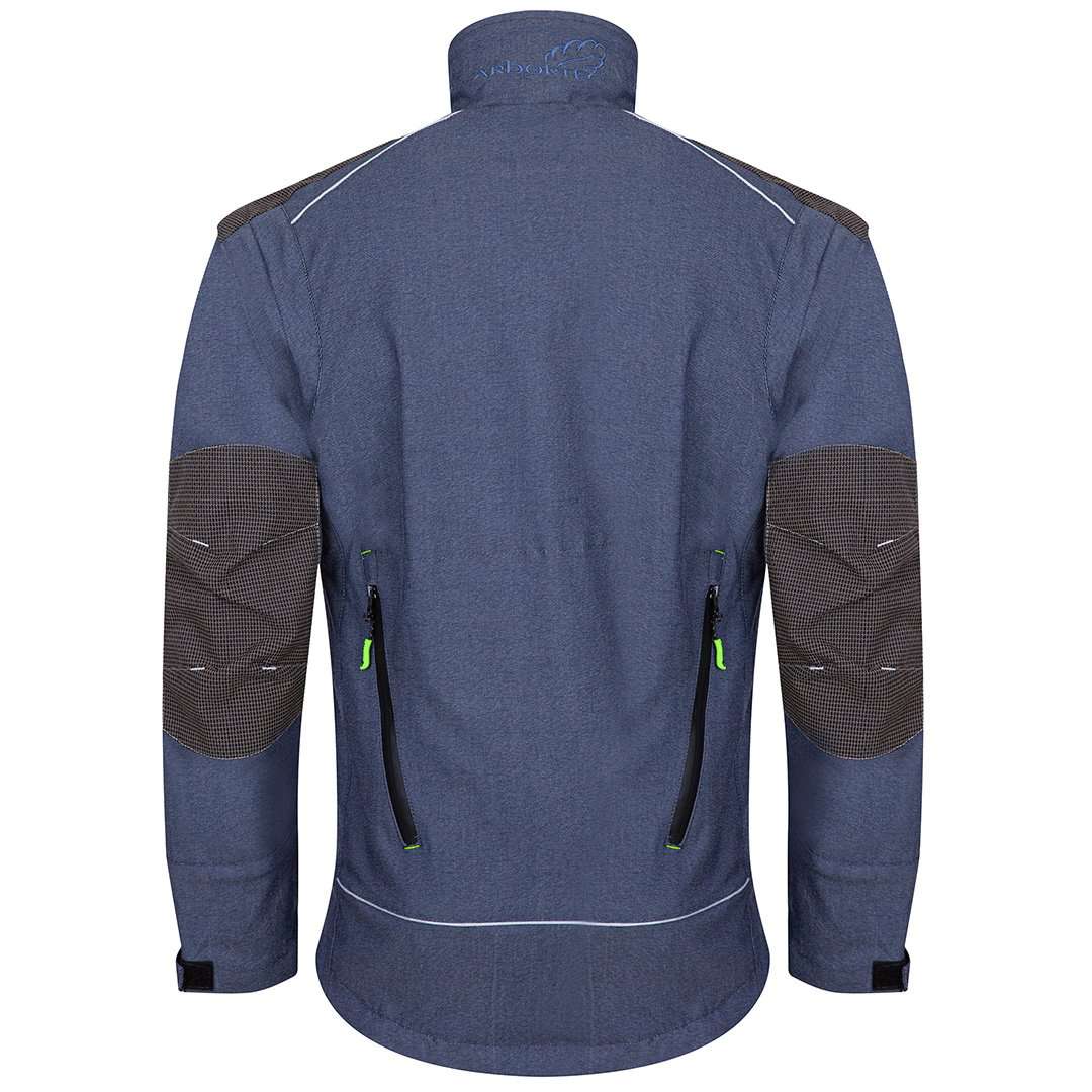 arbortec breatheflex pro work jacket in denim colour - back