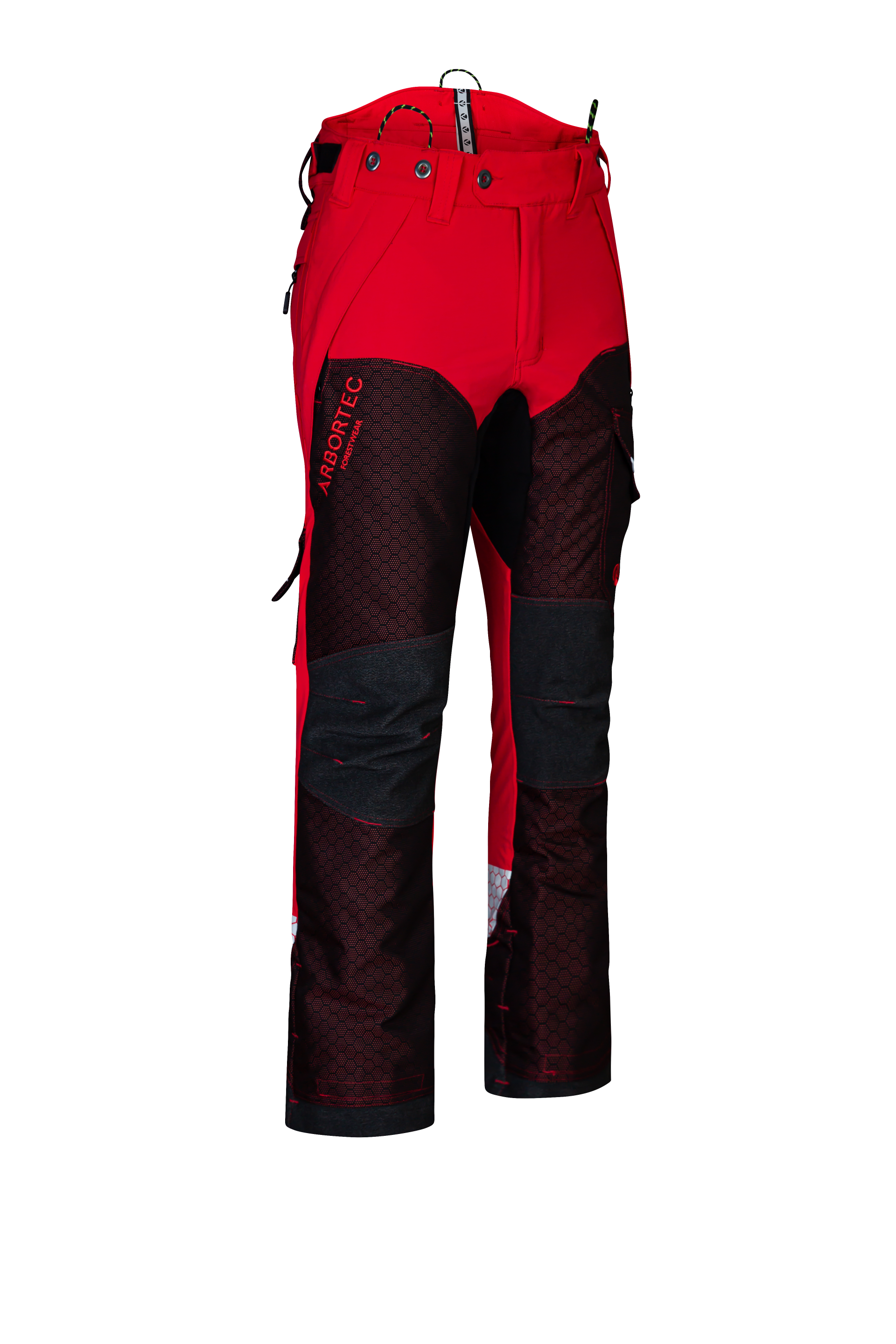 AT4080 - Arbortec Deep Forest Chainsaw Trousers Design A/Class 1 - Red