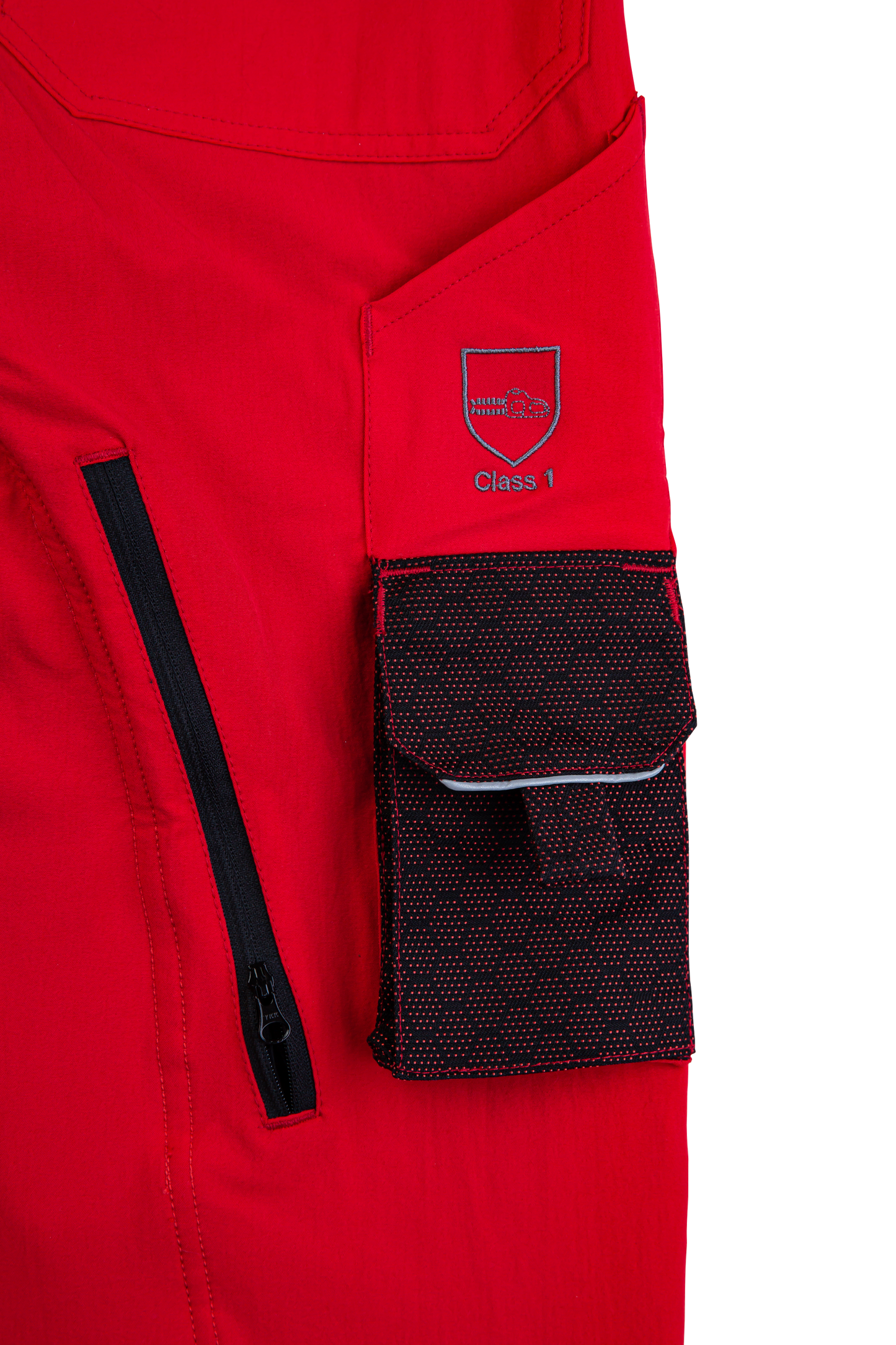 AT4080 - Arbortec Deep Forest Chainsaw Trousers Design A/Class 1 - Red