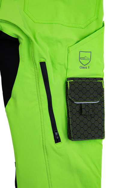 AT4080 - Arbortec Deep Forest Chainsaw Trousers Design A/Class 1 - Lime