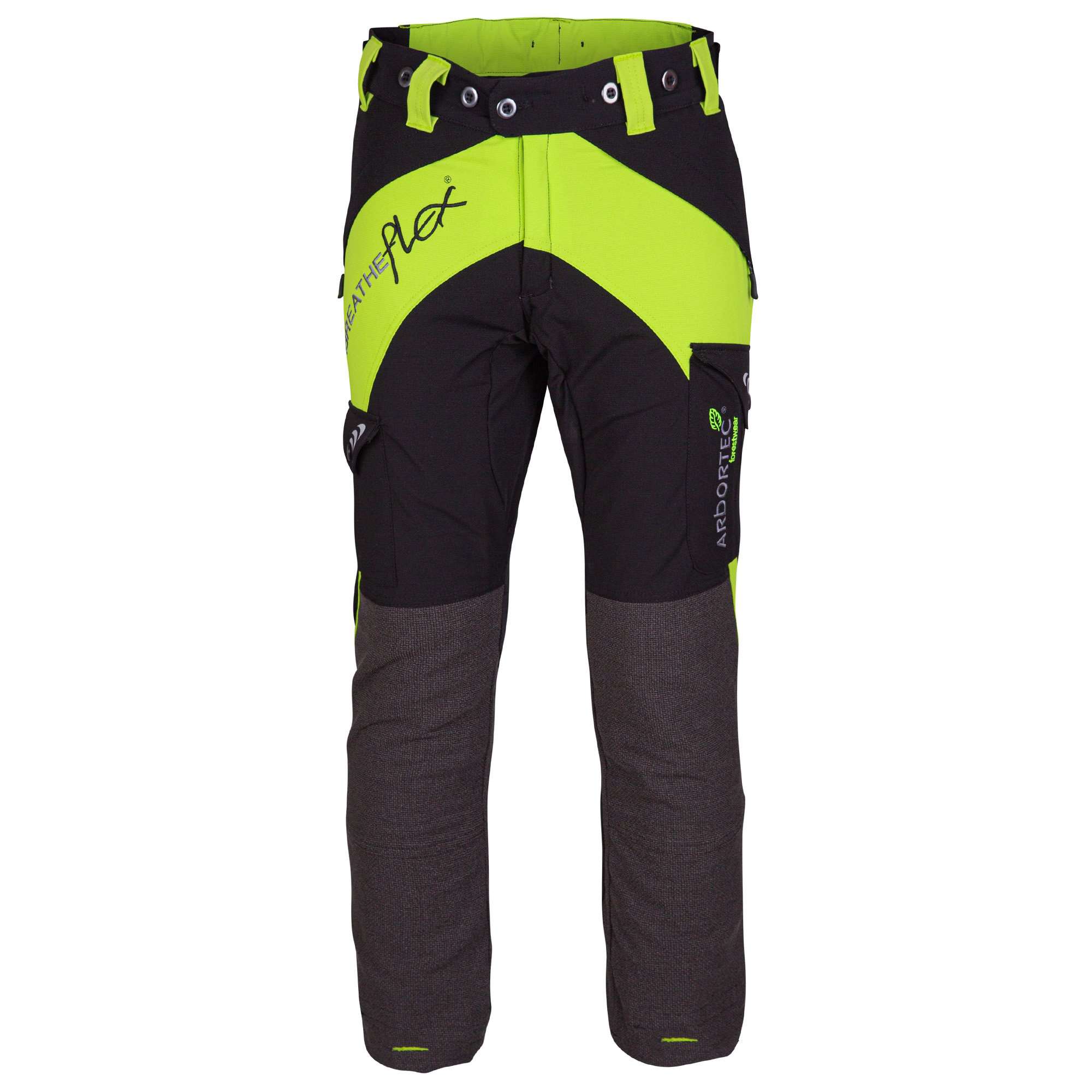 AT4010 Breatheflex Ladies Type A Class 1 Chainsaw Trousers - Lime - Arbortec Forestwear