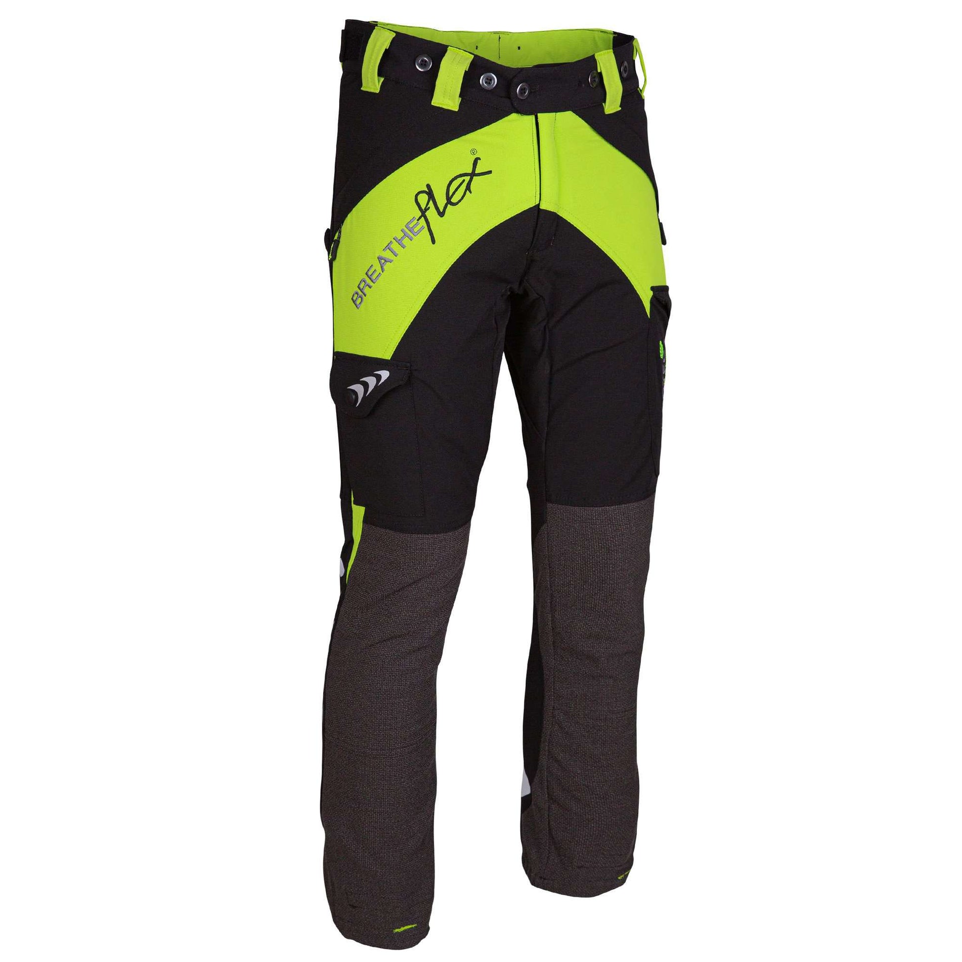 AT4010 Breatheflex Ladies Type A Class 1 Chainsaw Trousers - Lime - Arbortec Forestwear