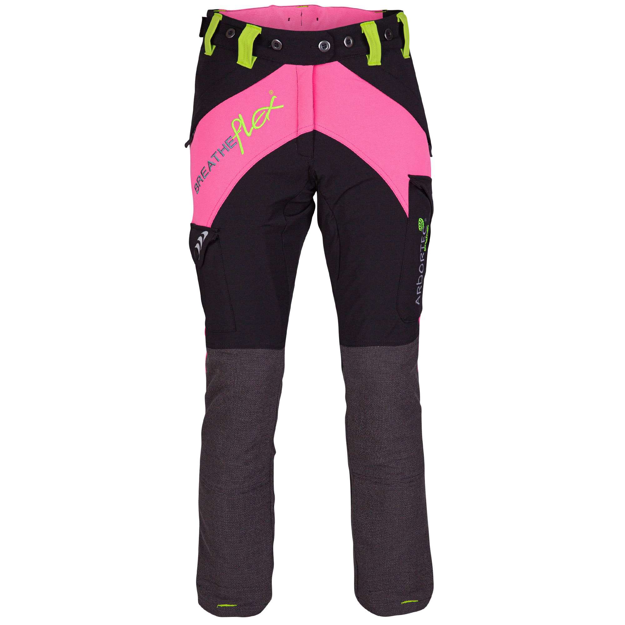 AT4010 Breatheflex Ladies Type A Class 1 Chainsaw Trousers - Pink - Arbortec Forestwear