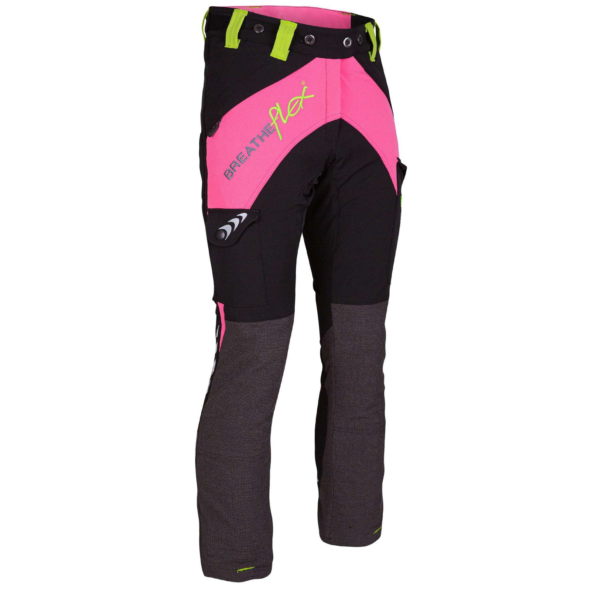AT4050 Breatheflex Ladies Type C Class 1 Chainsaw Trousers - Pink - Arbortec Forestwear