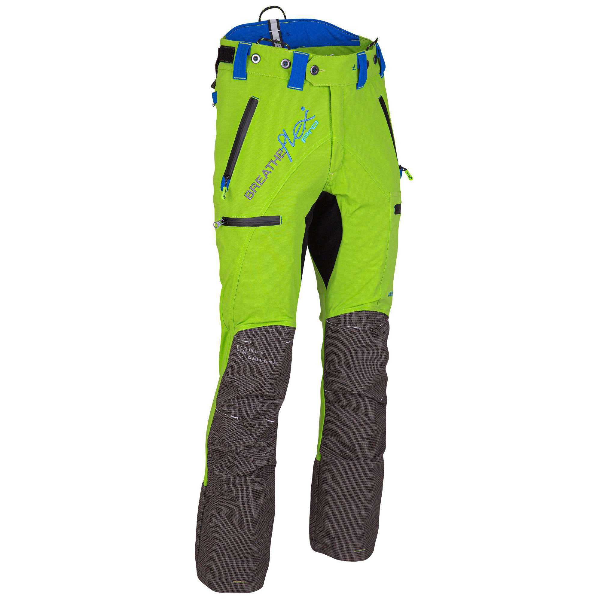 AT4060 Breatheflex Pro Type A Class 1 Chainsaw Trousers - Lime - Arbortec Forestwear